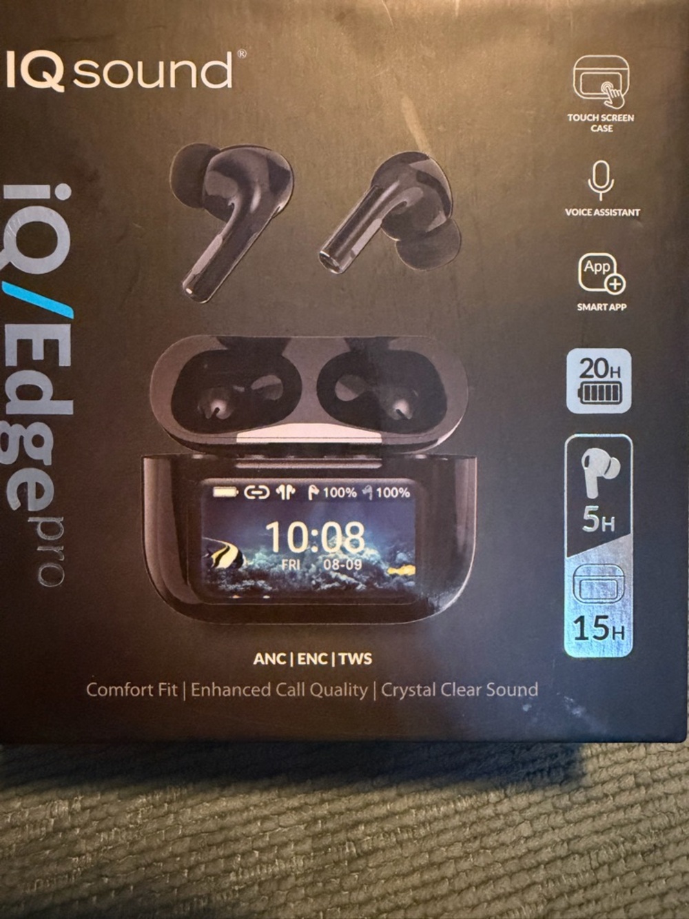 iQ/Edge Pro Wireless Earbuds — Black